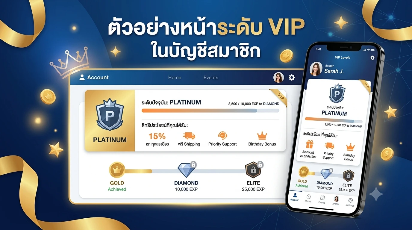 หน้าระดับ VIP ในบัญชี M98